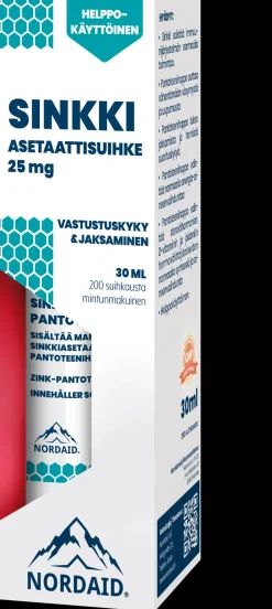 Nordaid sinkkiasetaattisuihke 30 ml