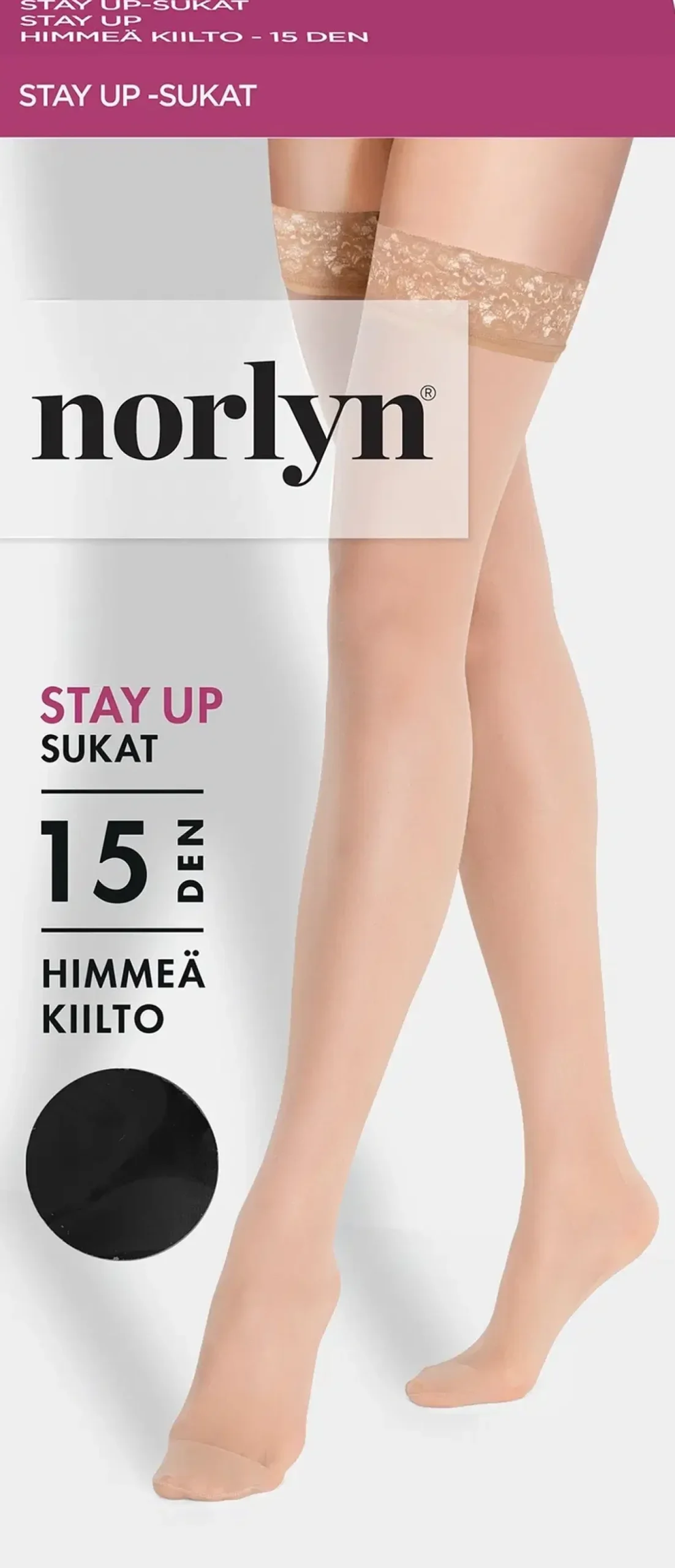 Norlyn naisten stay up -sukat 15 den