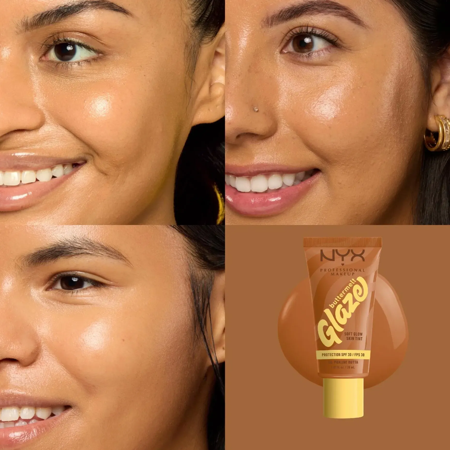 NYX Professional Makeup Buttermelt Glaze Skin Tint SPF30 meikkivoide 30 ml