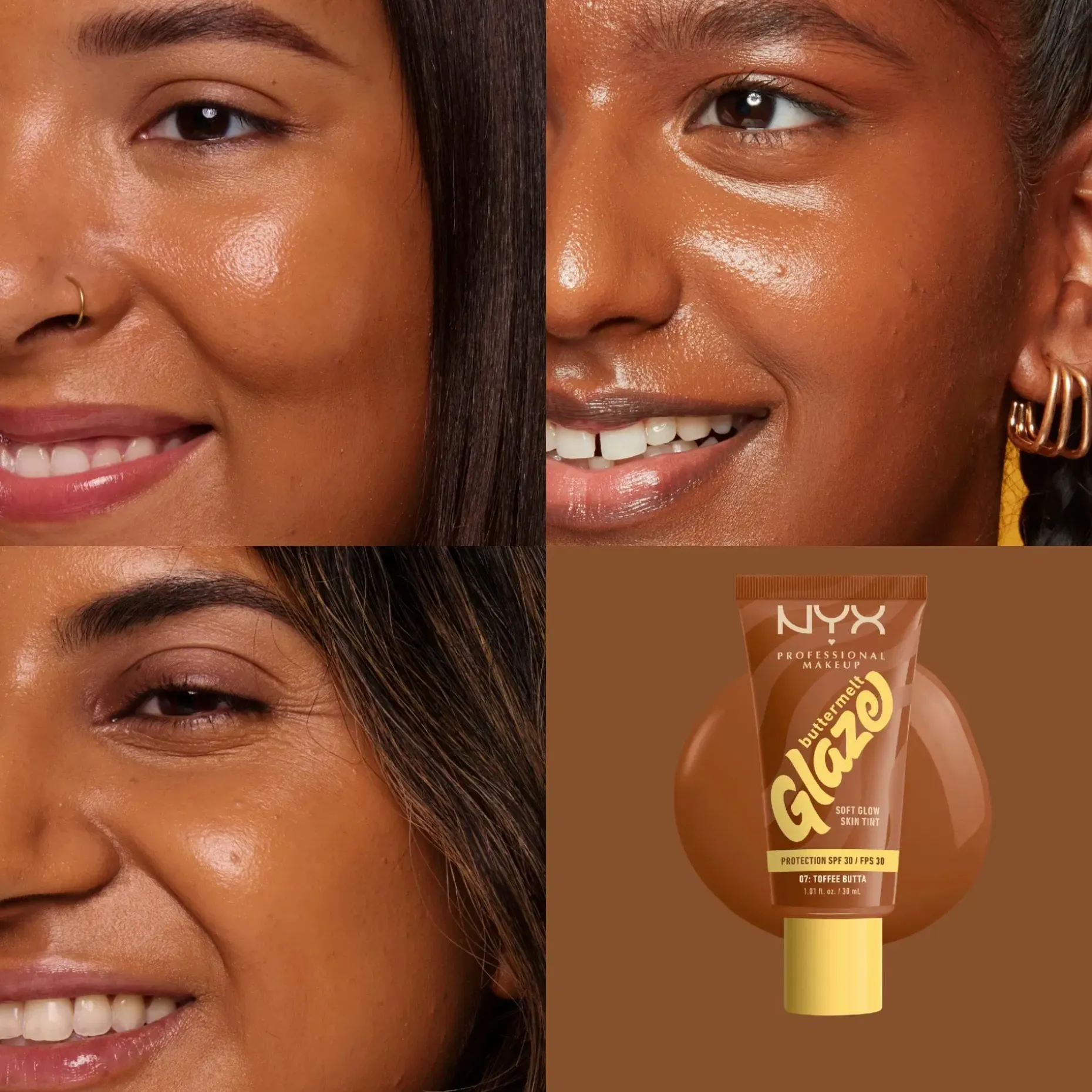 NYX Professional Makeup Buttermelt Glaze Skin Tint SPF30 meikkivoide 30 ml
