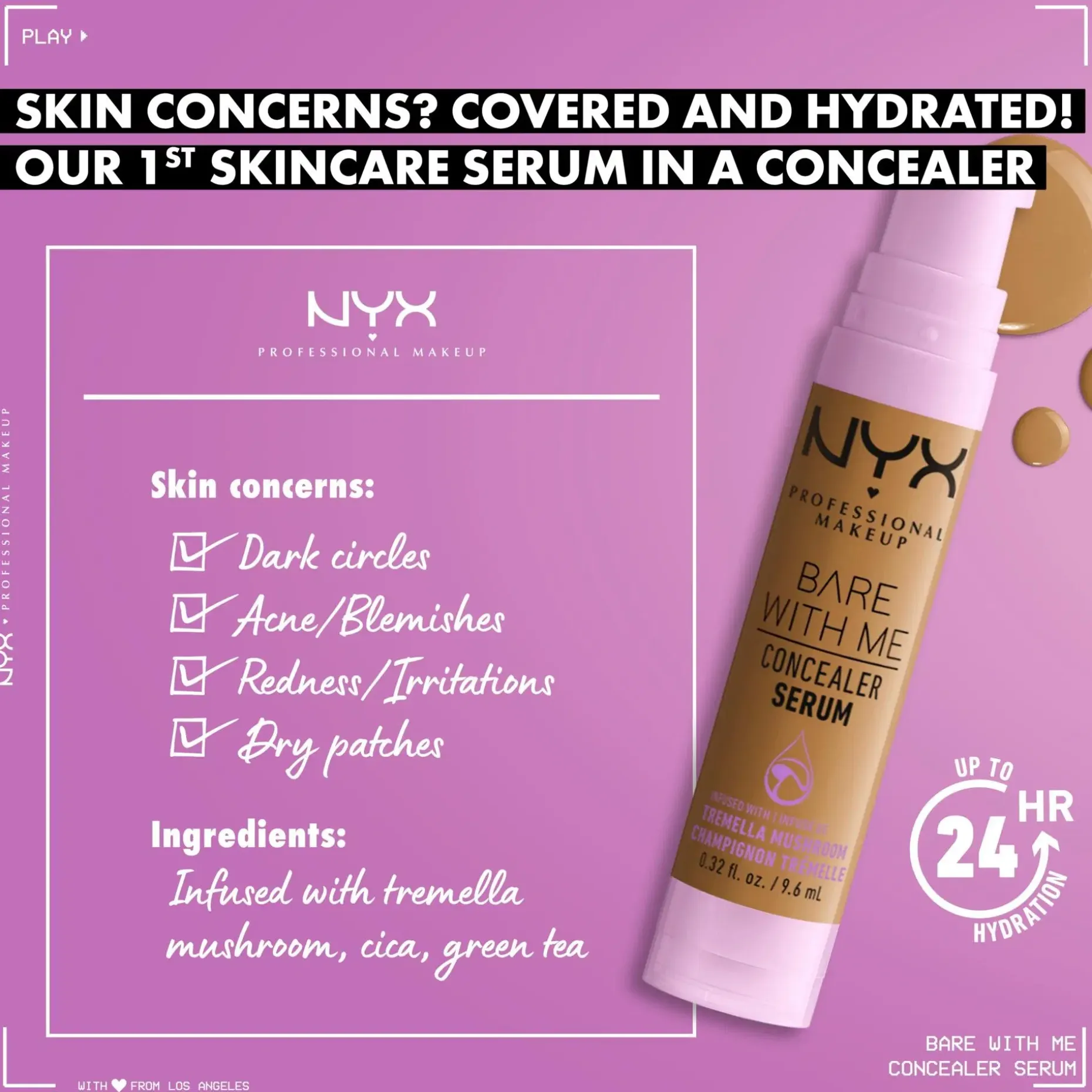 NYX Professional Makeup Bare With Me Concealer Serum peitevoide 9,6 ml