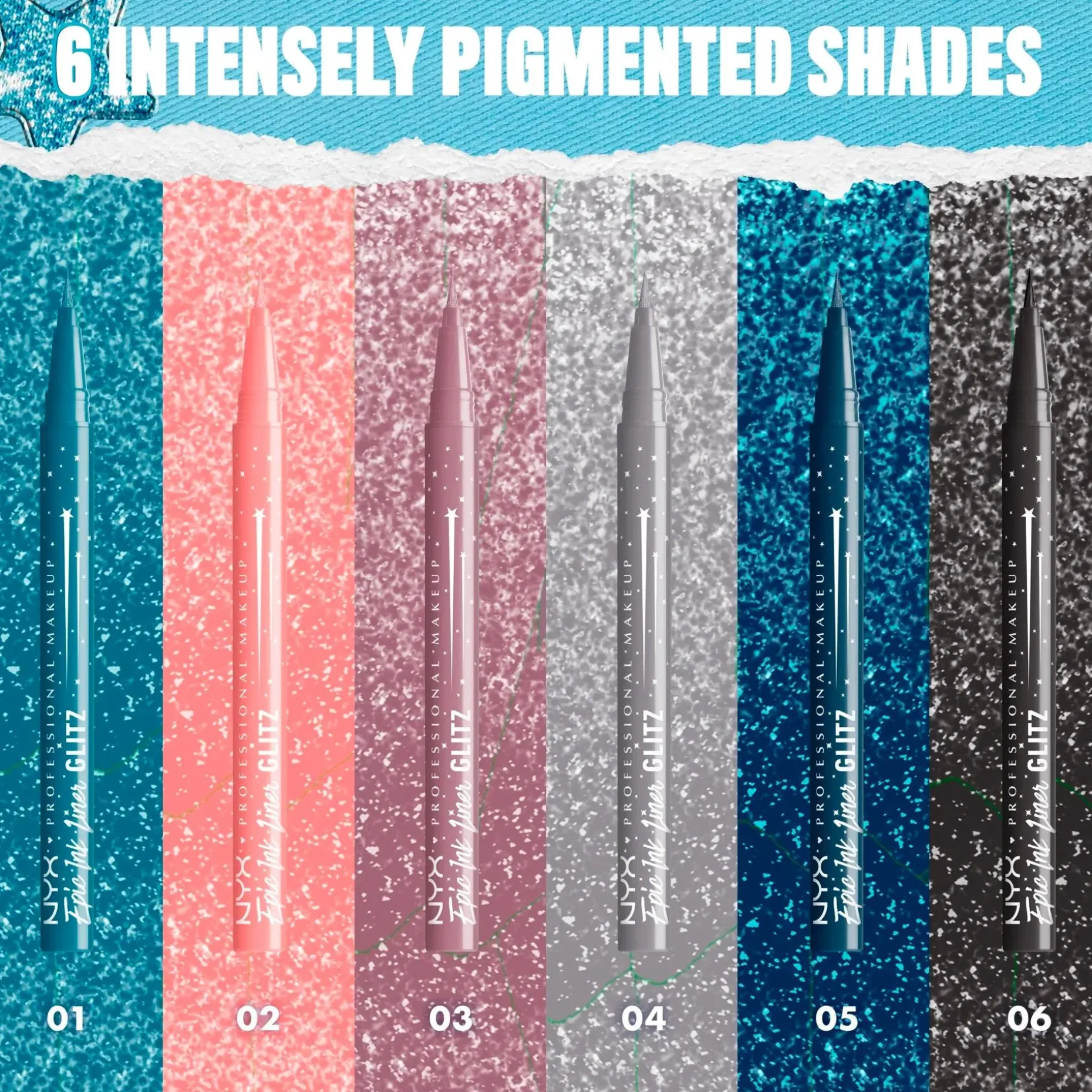NYX Professional Makeup Epic Ink Liner Glitz vedenkestävä silmänrajauskynä 1 ml