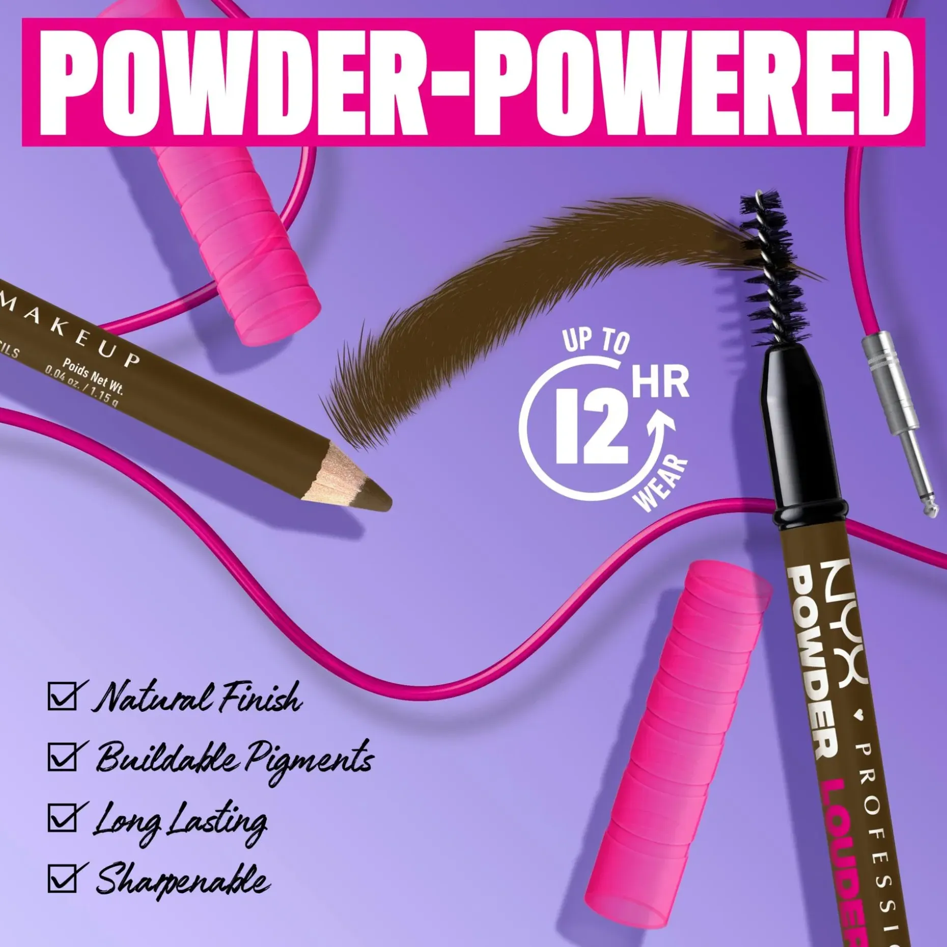 NYX Professional Makeup Powder Louder kulmakynä 1,15 g
