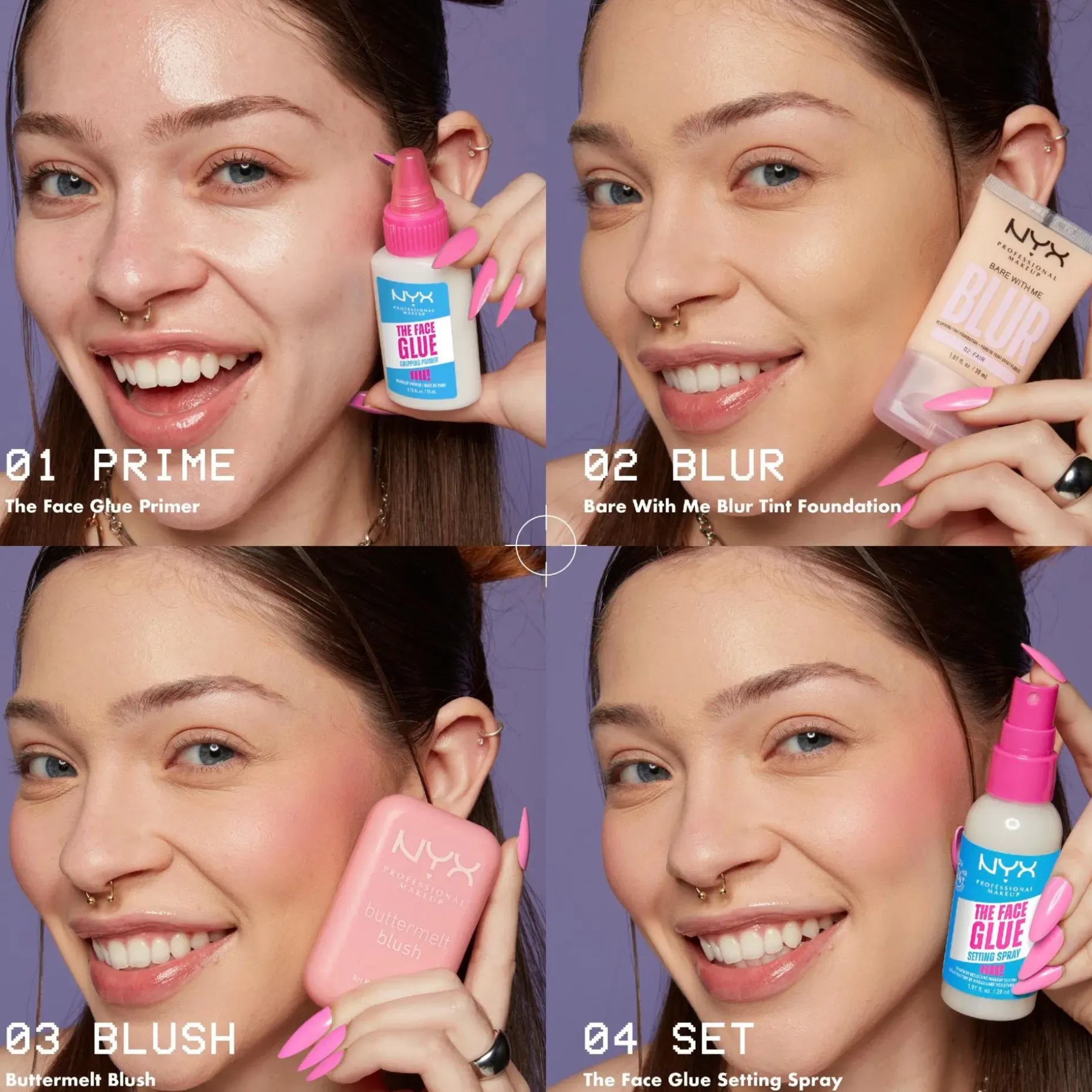 NYX Professional Makeup The Face Glue Setting Spray meikinkiinnityssuihke 60 ml