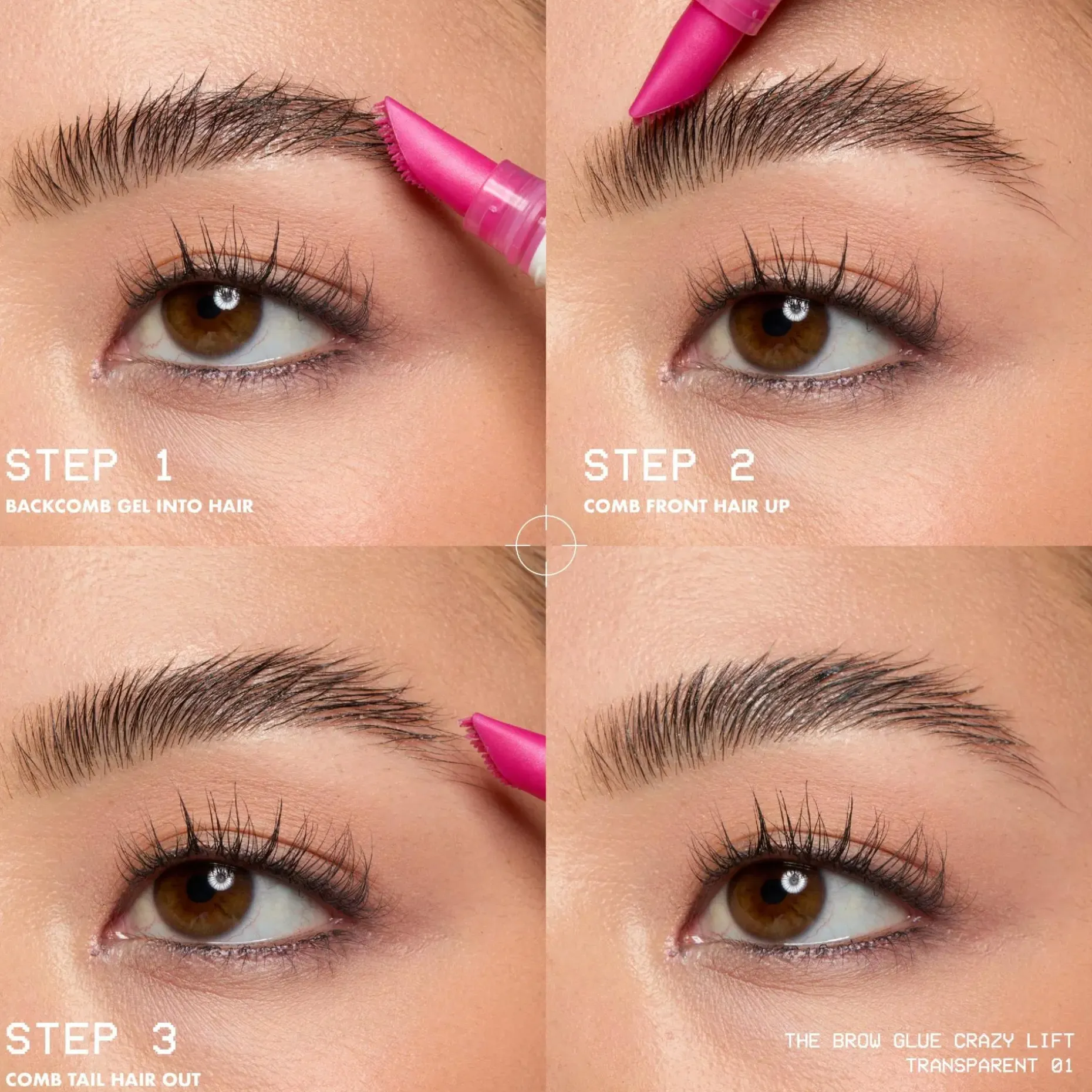 NYX Professional Makeup The Brow Glue Crazy Lift Pitkäkestoinen Kulmageeli 01 Transparent 7 ml