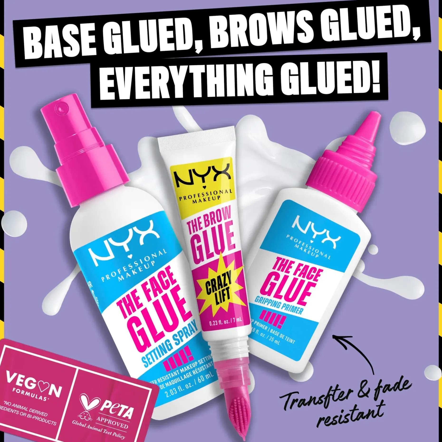 NYX Professional Makeup The Brow Glue Crazy Lift Pitkäkestoinen Kulmageeli 01 Transparent 7 ml