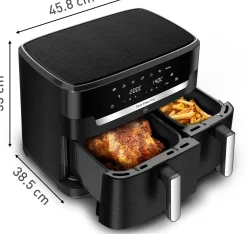 OBH Nordica XXL Dual Easy 11l air fryer AG9428S0 musta