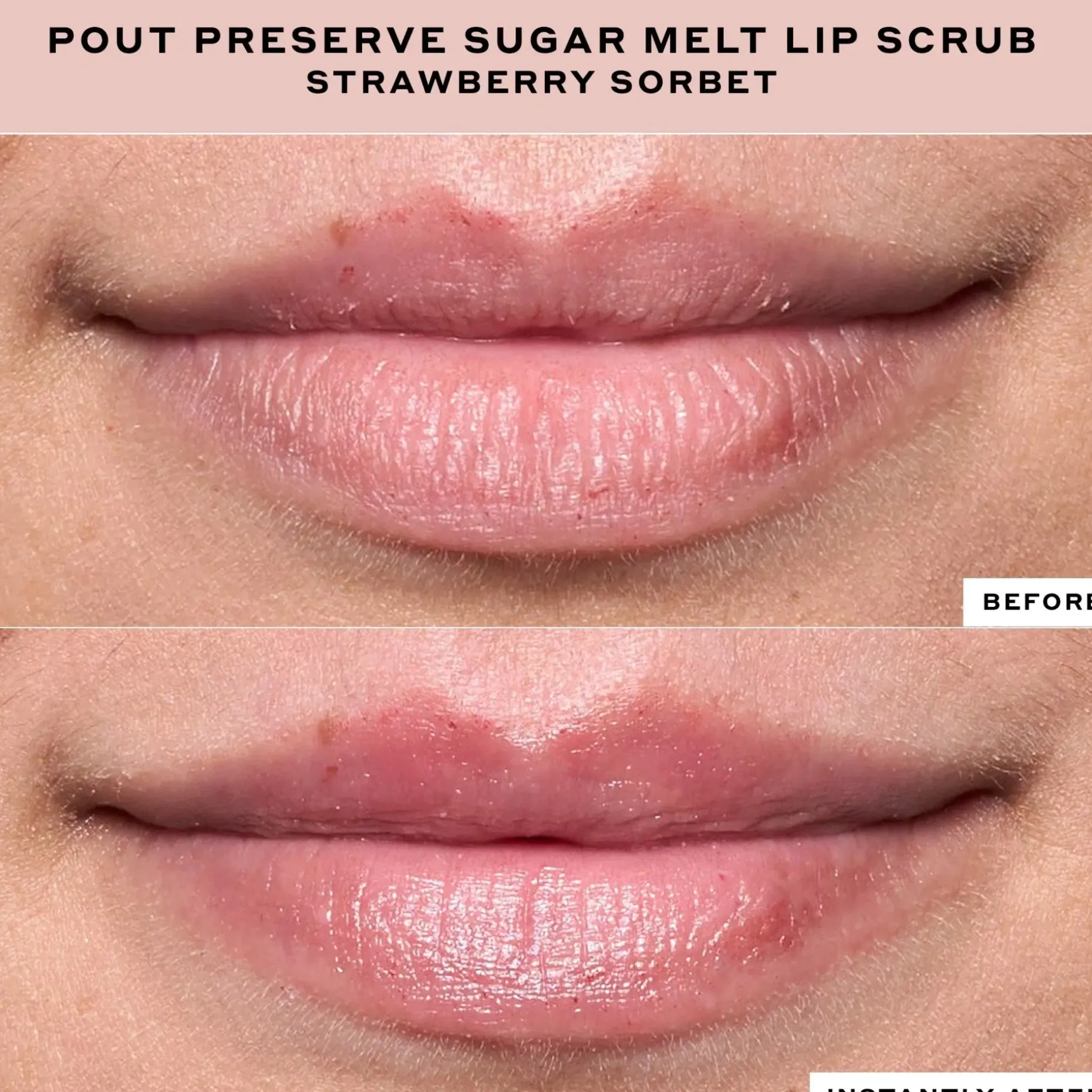 Ole Henriksen ONE SHOT Pout Preserve Sugar Melt Lip Scrub Strawberry Sorbet huulikuorinta 4 ml