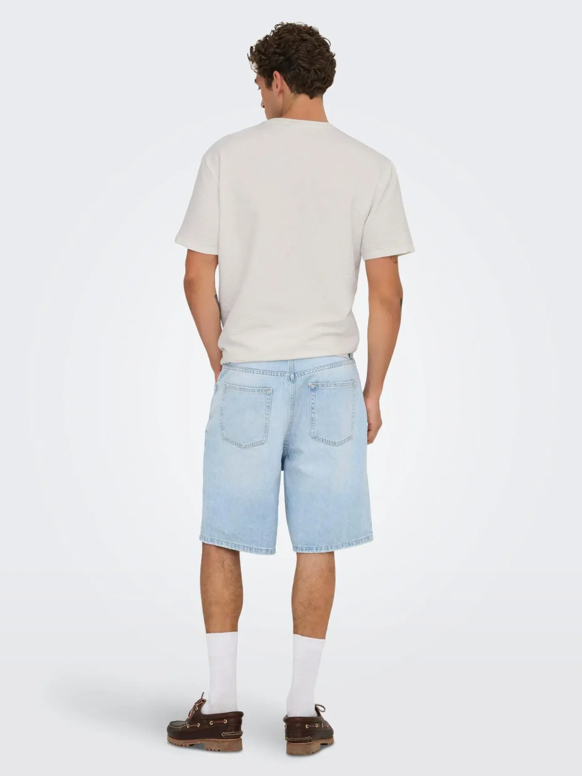 Only & Sons Onskian seersucker t-paita