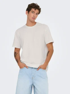 Only & Sons Onskian seersucker t-paita