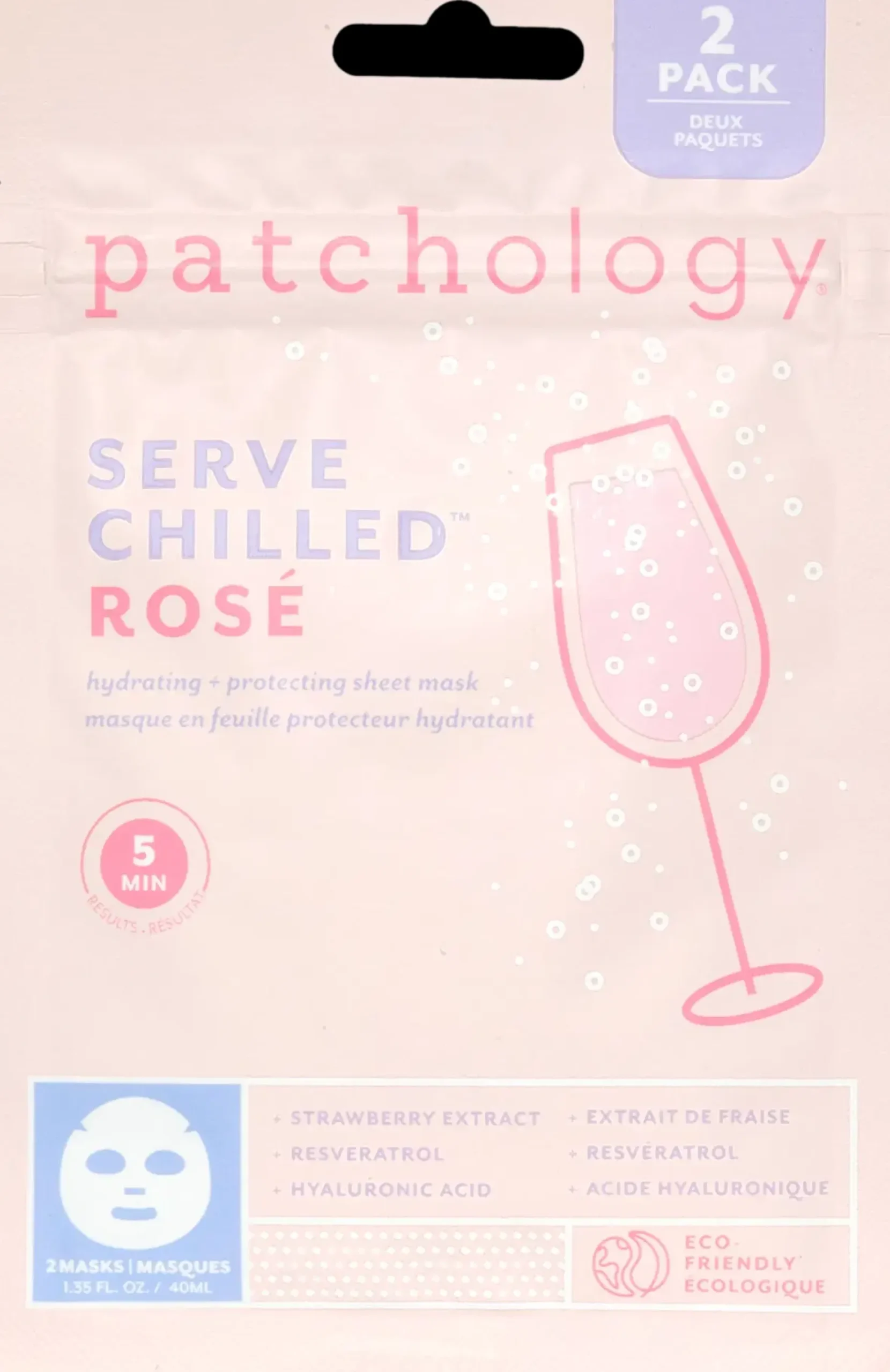 Patchology Serve Chilled Rose Sheet Mask -kangasnaamio 2kpl