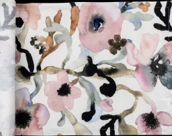 Pentik Ruusumalva akryylipinnoitettu kaitaliina 45x160 cm vaaleanpunainen