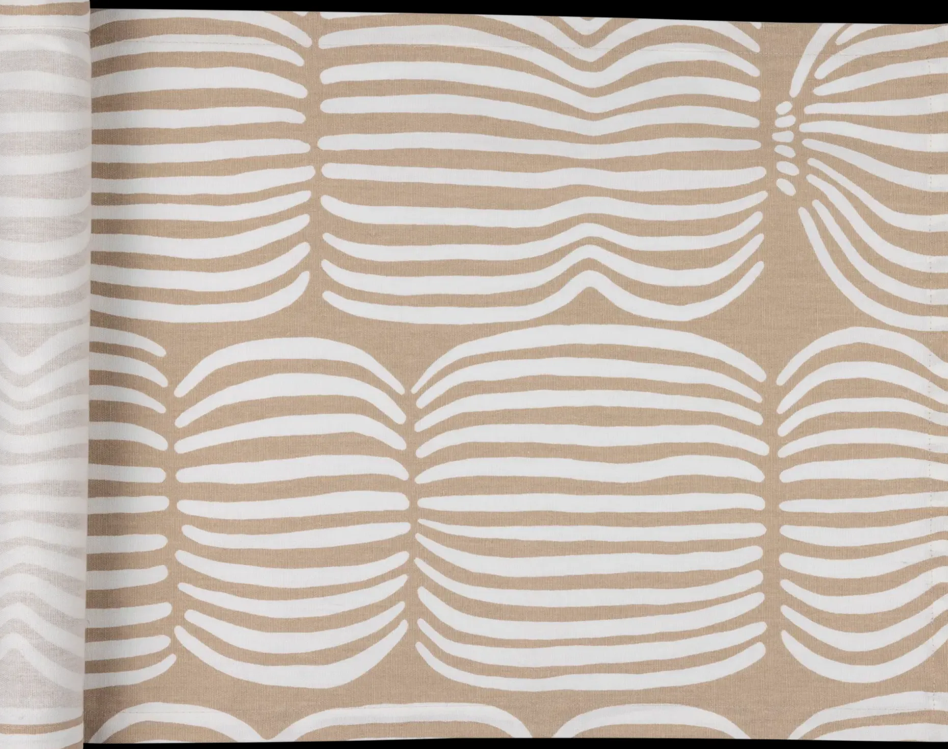 Pentik Vilja akryylipinnoitettu kaitaliina 45x160 cm vaaleanruskea