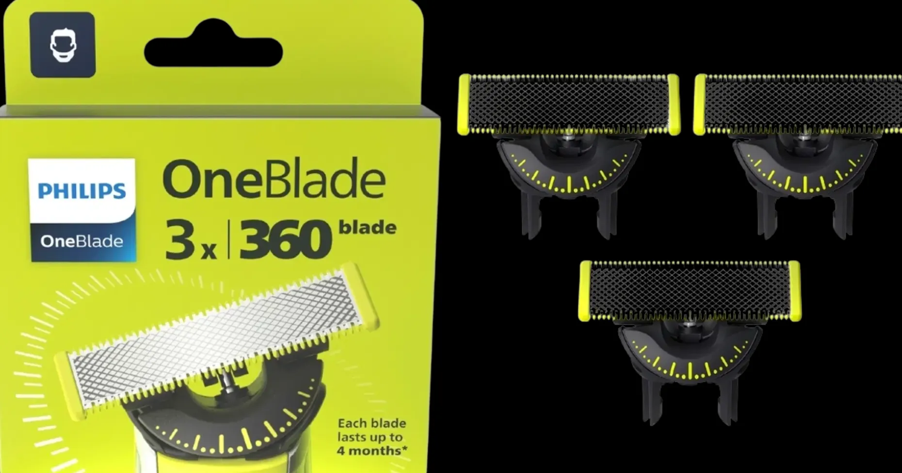 Philips Vaihtoterät OneBlade 360 3 kpl QP430/50