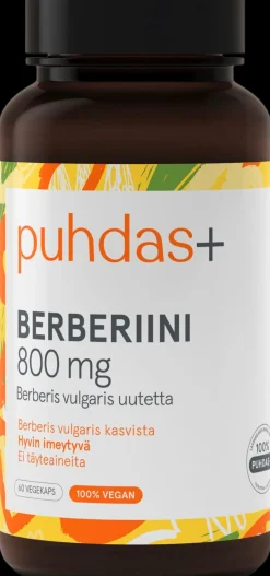 Puhdas+ Berberiini 800 mg 60 vegekaps