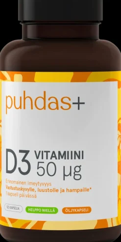 Puhdas+ D3-Vitamiini 50µg 120 kaps