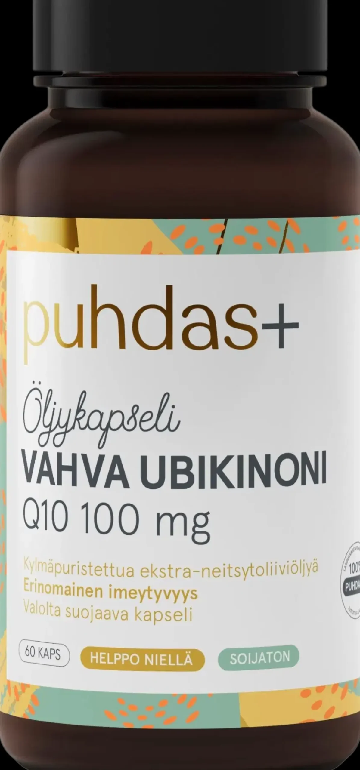 Puhdas+ Vahva Ubikinoni Q10 100 mg Öljykapseli 60 kaps