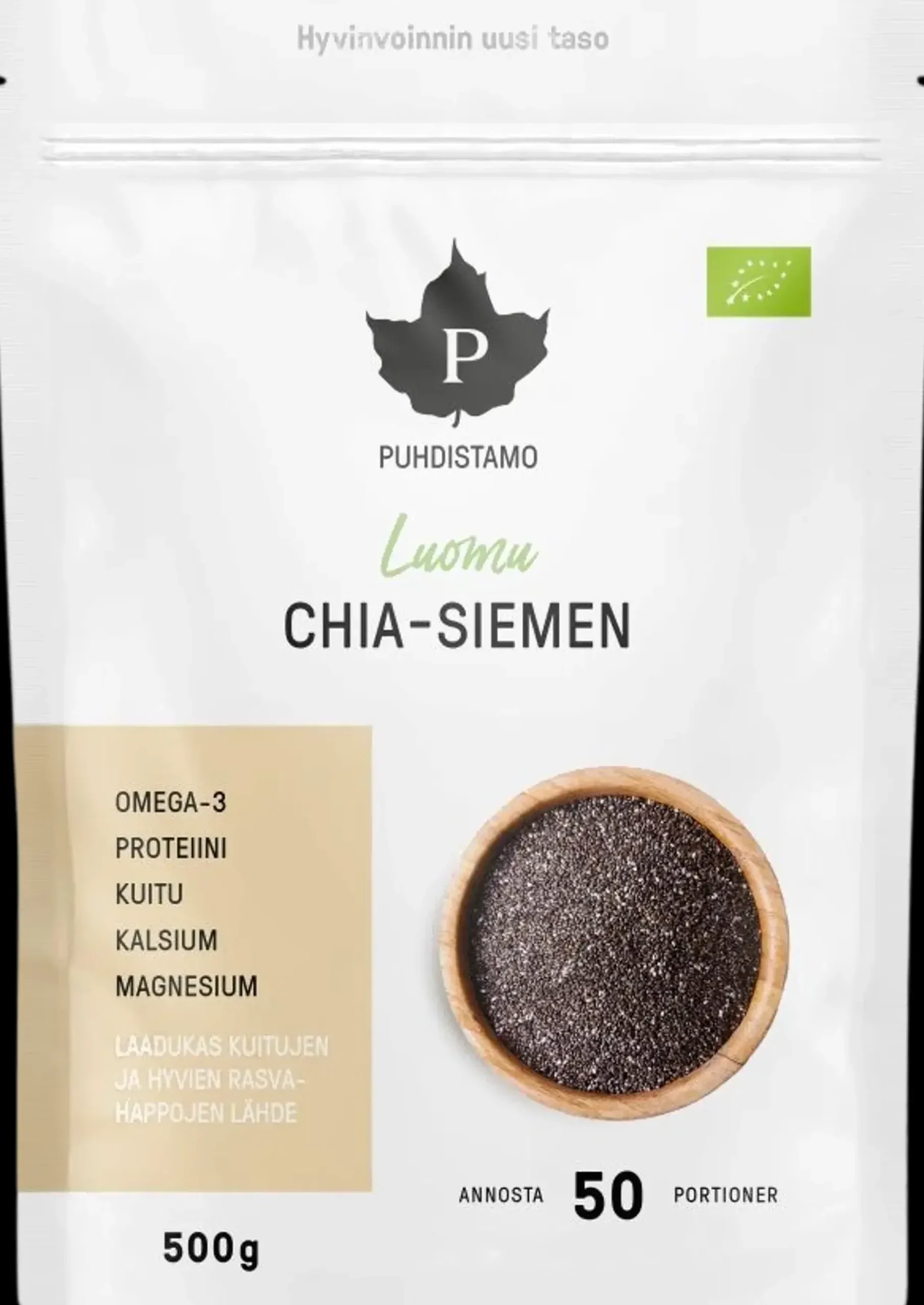 Puhdistamo Luomu Chia-siemen 500 g