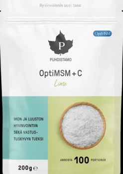 Puhdistamo OptiMSM+C -jauhe Lime 200 g