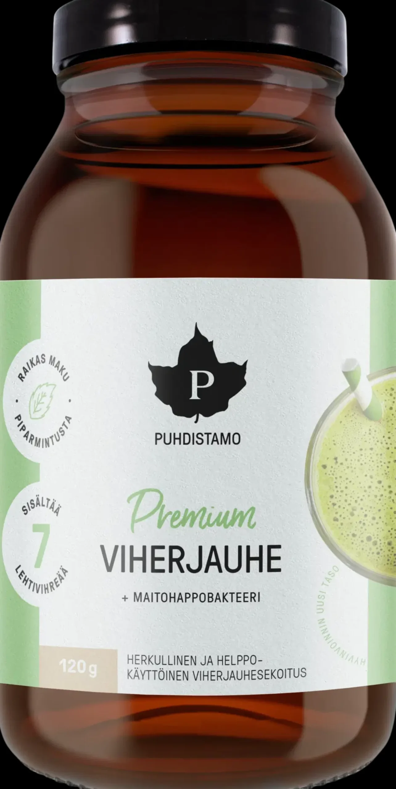 Puhdistamo Premium Viherjauhe + Maitohappobakteeri 120 g