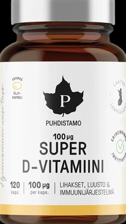 Puhdistamo Super D-vitamiini 100 µg 120 kapselia