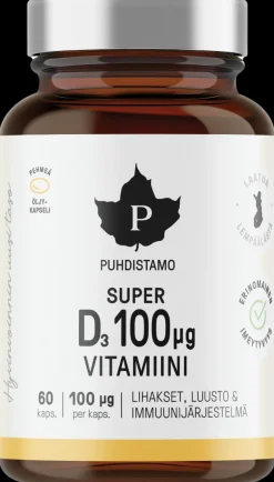 Puhdistamo Super D-vitamiini 100 µg 60 kaps