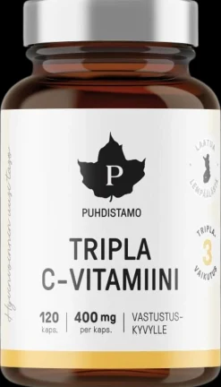 Puhdistamo Tripla C-vitamiini 400 mg 120 kapselia