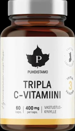 Puhdistamo Tripla C-vitamiini 400 mg 60 kapselia