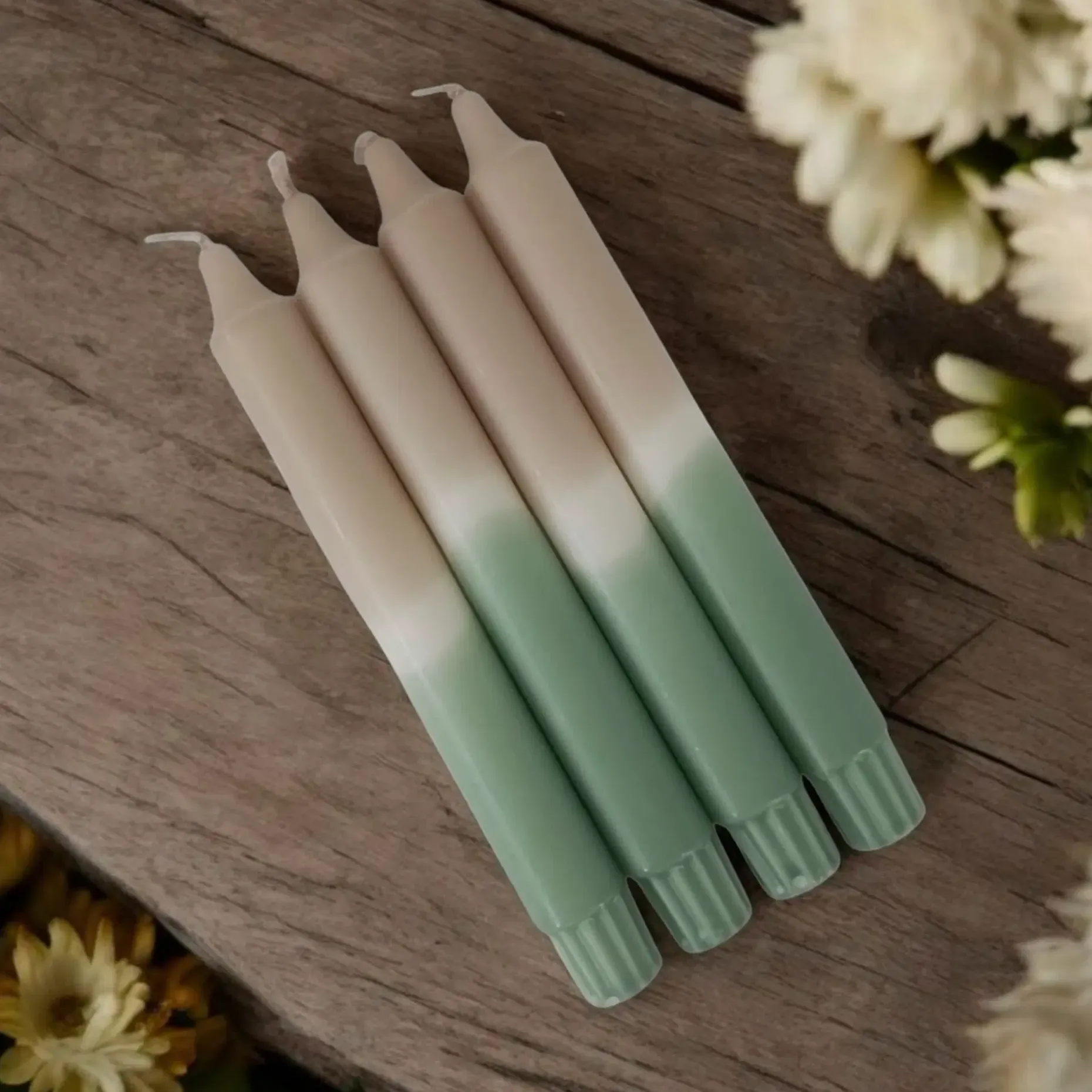Puttipaja Kruunukynttilä raita salvia puuteri 4 kpl