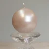 Puttipaja pallokynttilä kannalla puuteri metallihohto 7x8cm 2kpl
