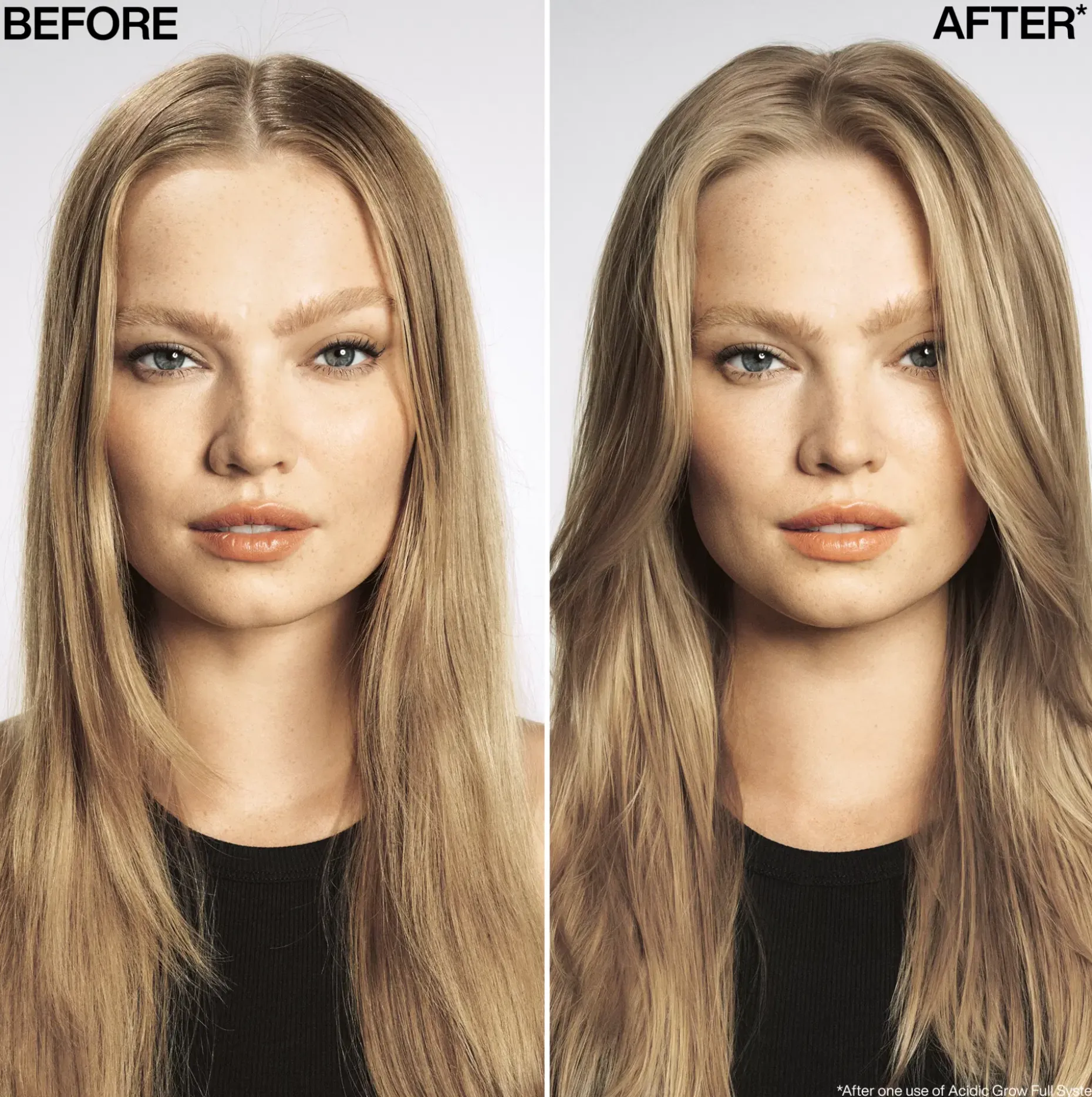 Redken Acidic Grow Full System tuuheuttava shampoo oheneville tai latteille hiuksille. Antaa täyteläisyyden tunnetta tyvelle.
