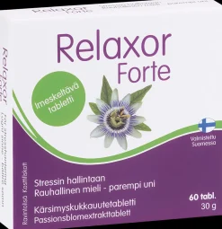 Relaxor Forte kärsimyskukkauutetabletti 60 tabl