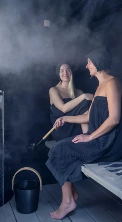 Rento Kenno saunahattu musta/harmaa