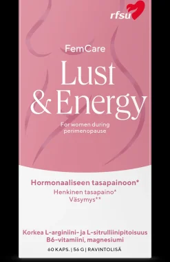 RFSU Lust & Energy 60 kpl Ravintolisä energian puutteeseen