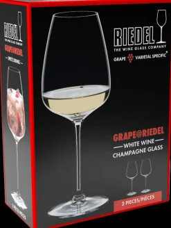 Riedel Grape@Riedel White Wine/Champagne Glass/Rosé/Spritz Drinks valkoviinilasi 2 kpl