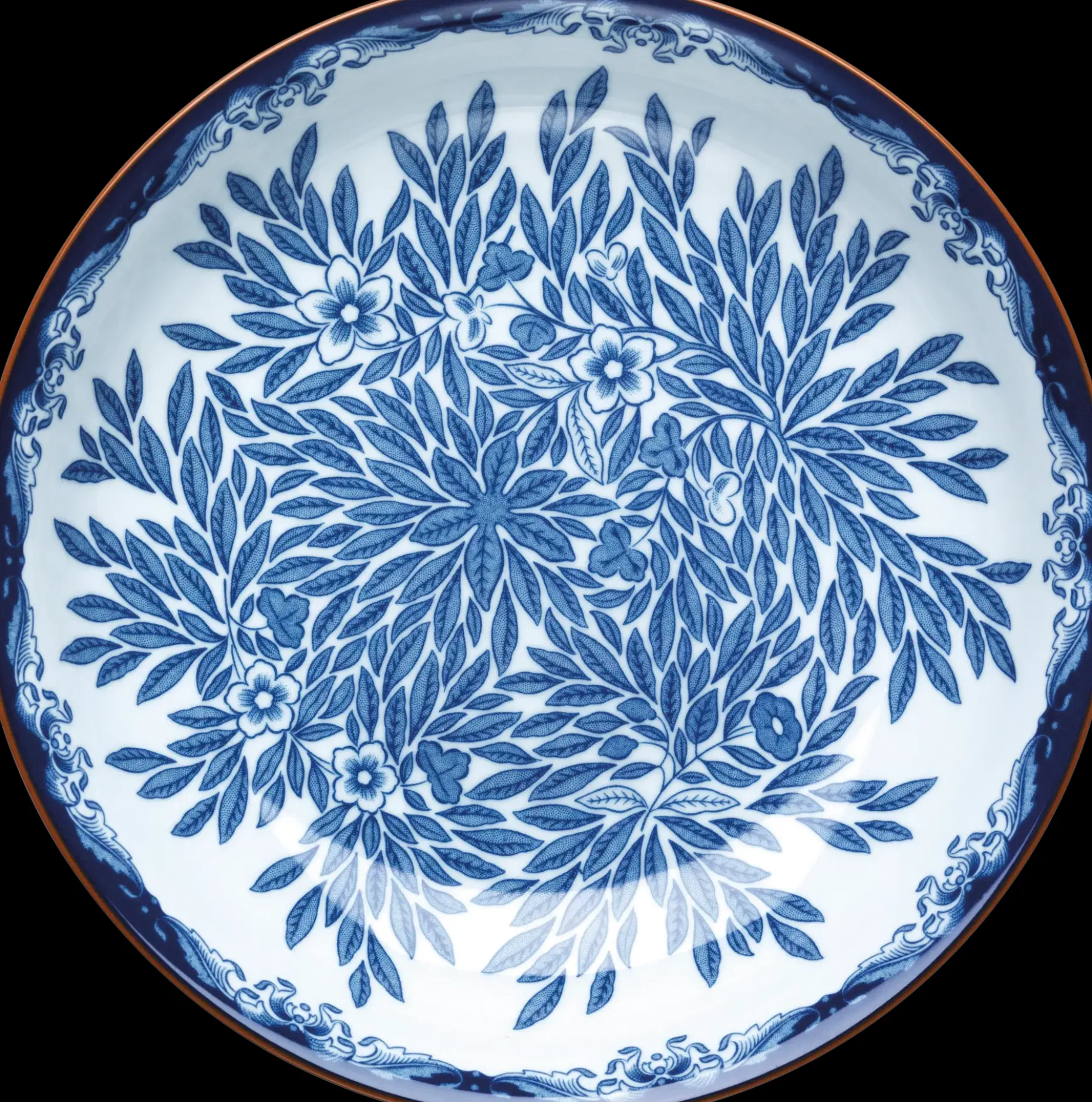 Rörstrand Ostindia Floris lautanen syvä 22 cm sininen