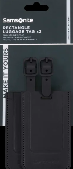 Samsonite TA REVOLUTION Rectangle Luggage Tag x2 nimilappu