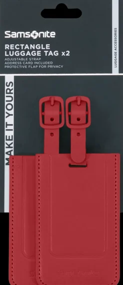 Samsonite TA REVOLUTION Rectangle Luggage Tag x2 nimilappu