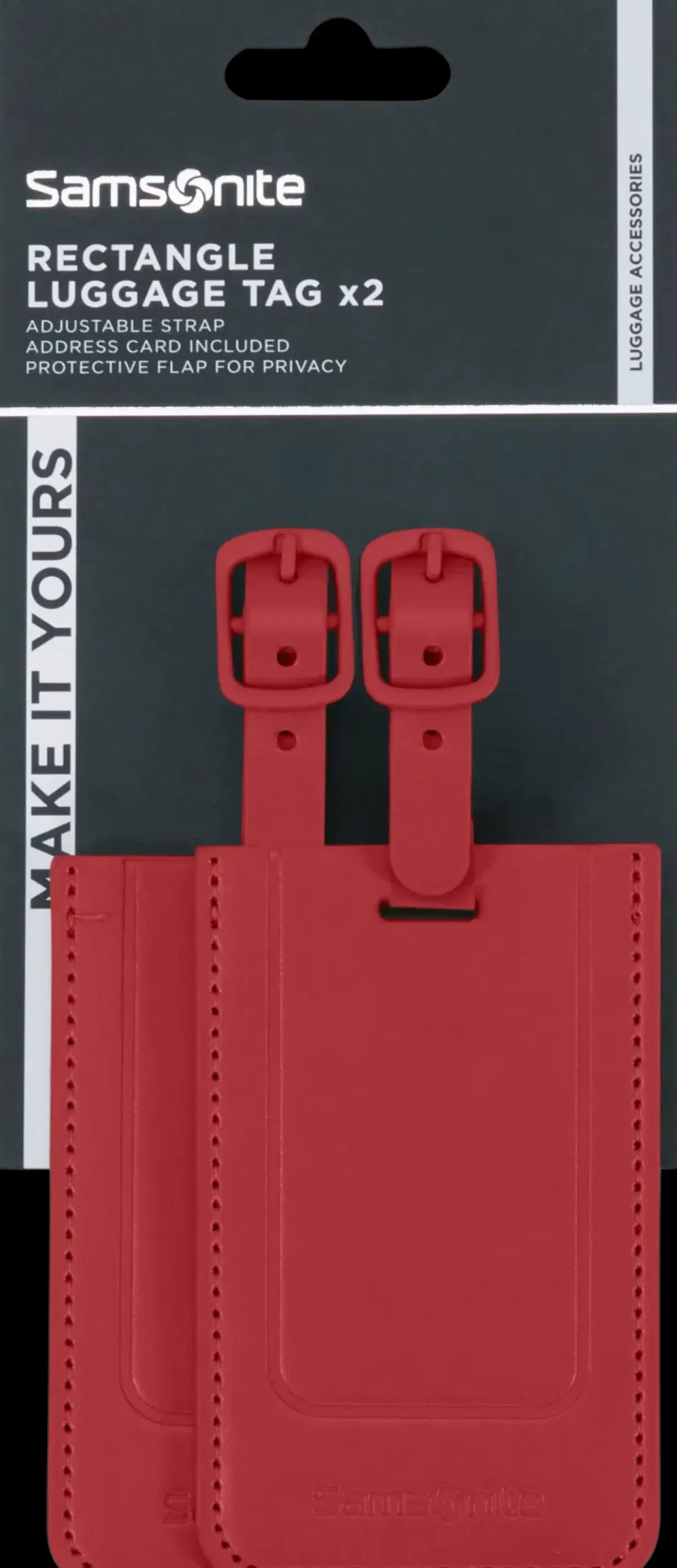 Samsonite TA REVOLUTION Rectangle Luggage Tag x2 nimilappu