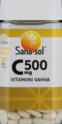 Sana-sol C-vitamiini 500mg tabletti ravintolisä 180tabl