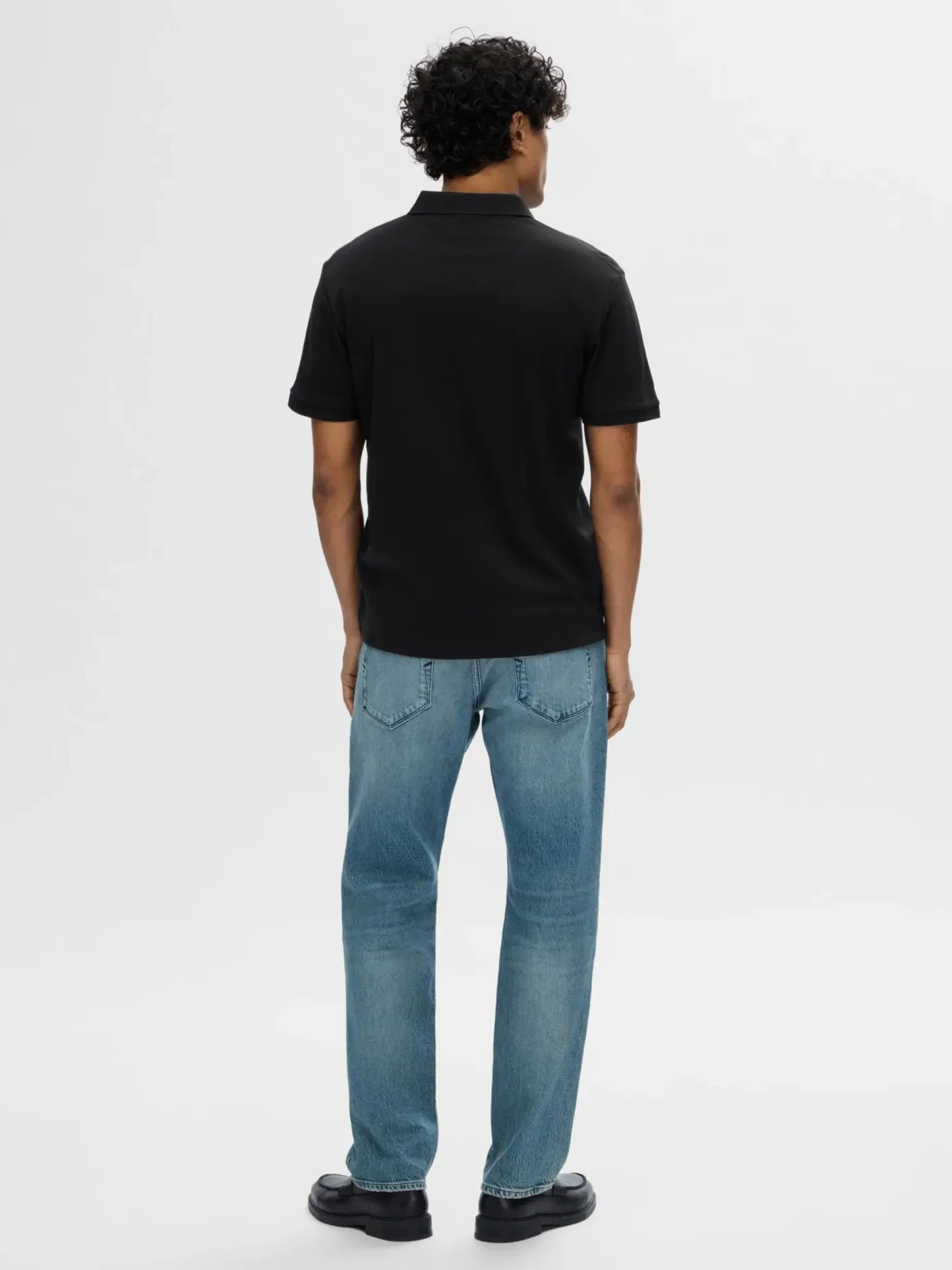 SELECTED HOMME Slhfave zip ss polo pikee