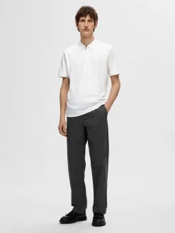 SELECTED HOMME Slhfave zip ss polo pikee