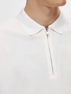 SELECTED HOMME Slhfave zip ss polo pikee