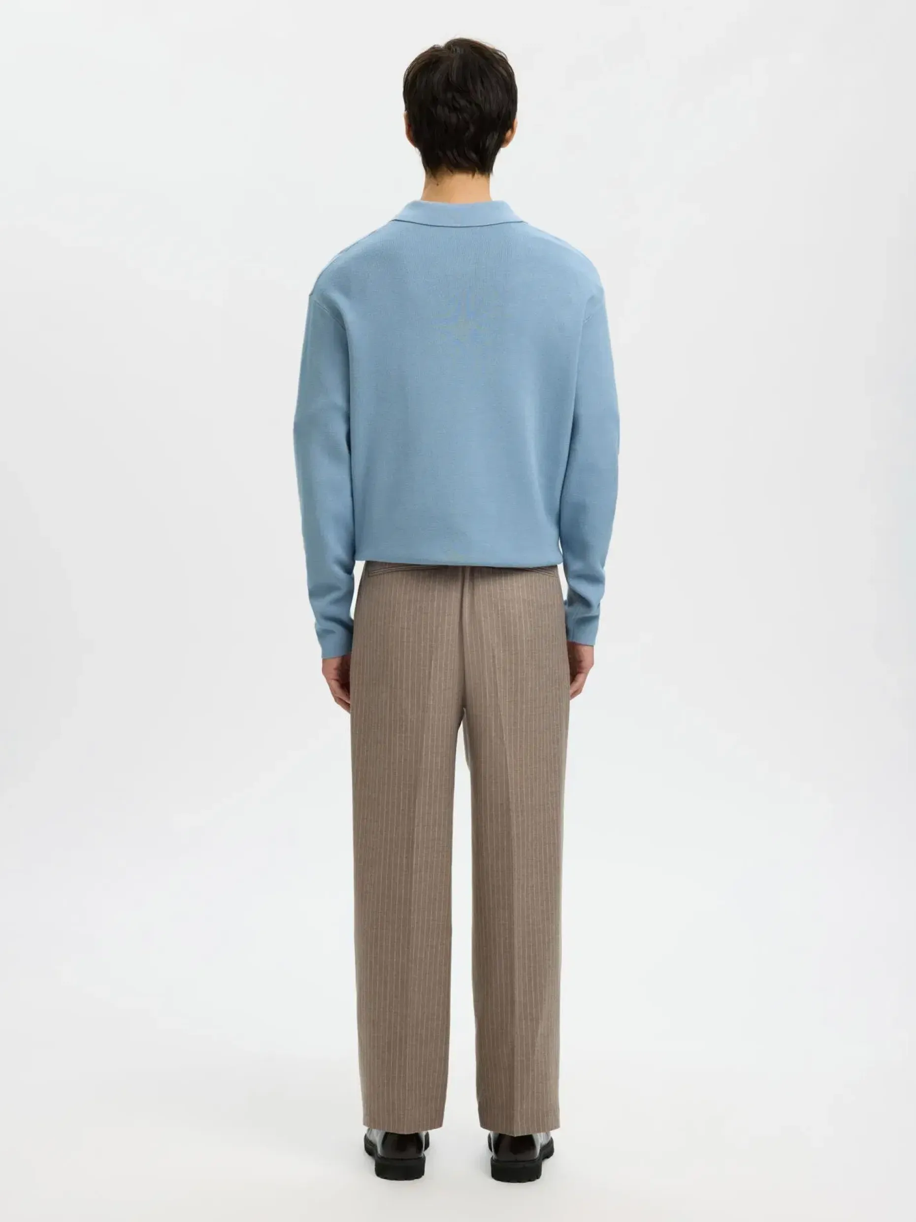 SELECTED HOMME Slh220-loose otto lano pleat pant housut