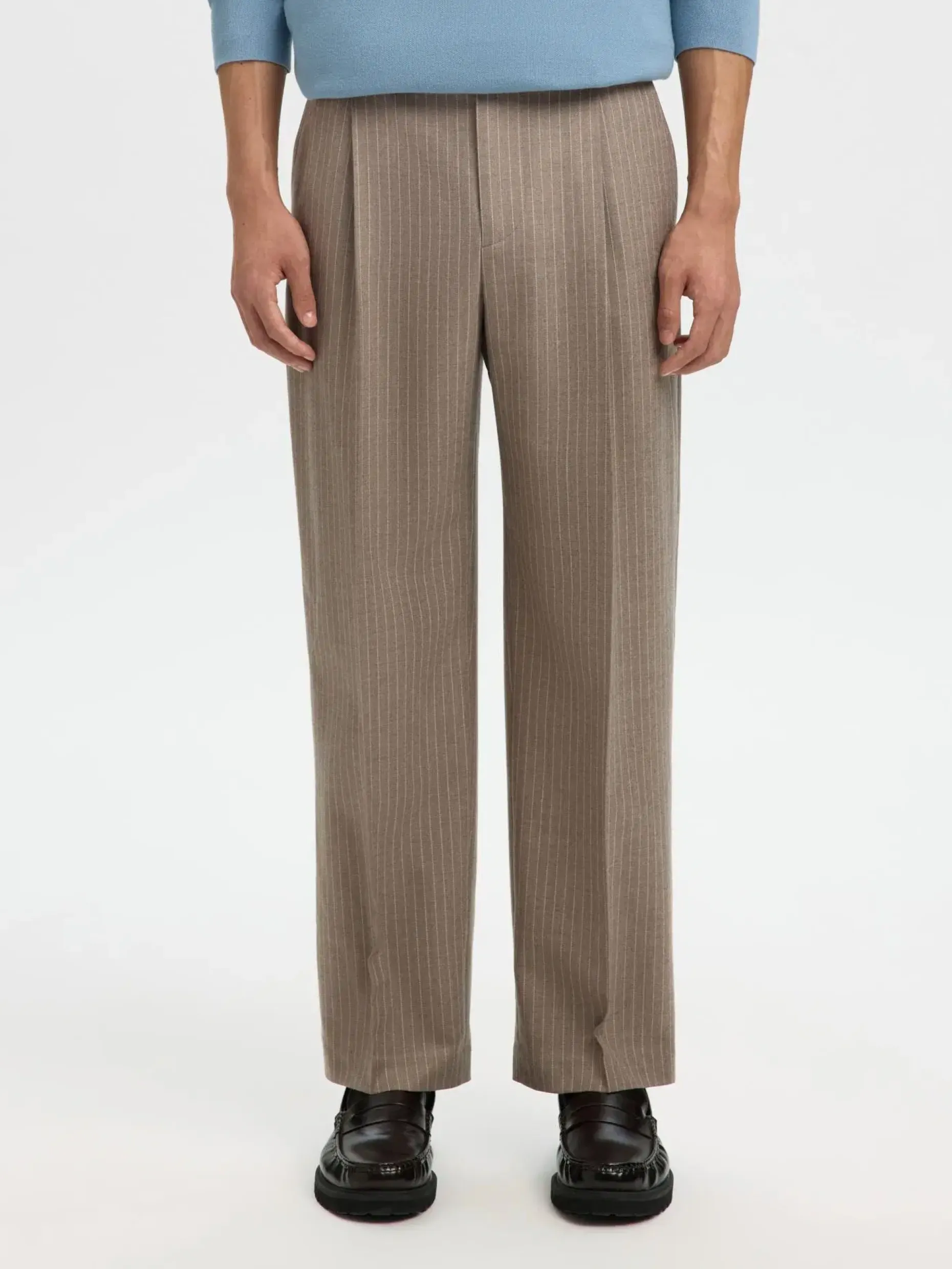SELECTED HOMME Slh220-loose otto lano pleat pant housut