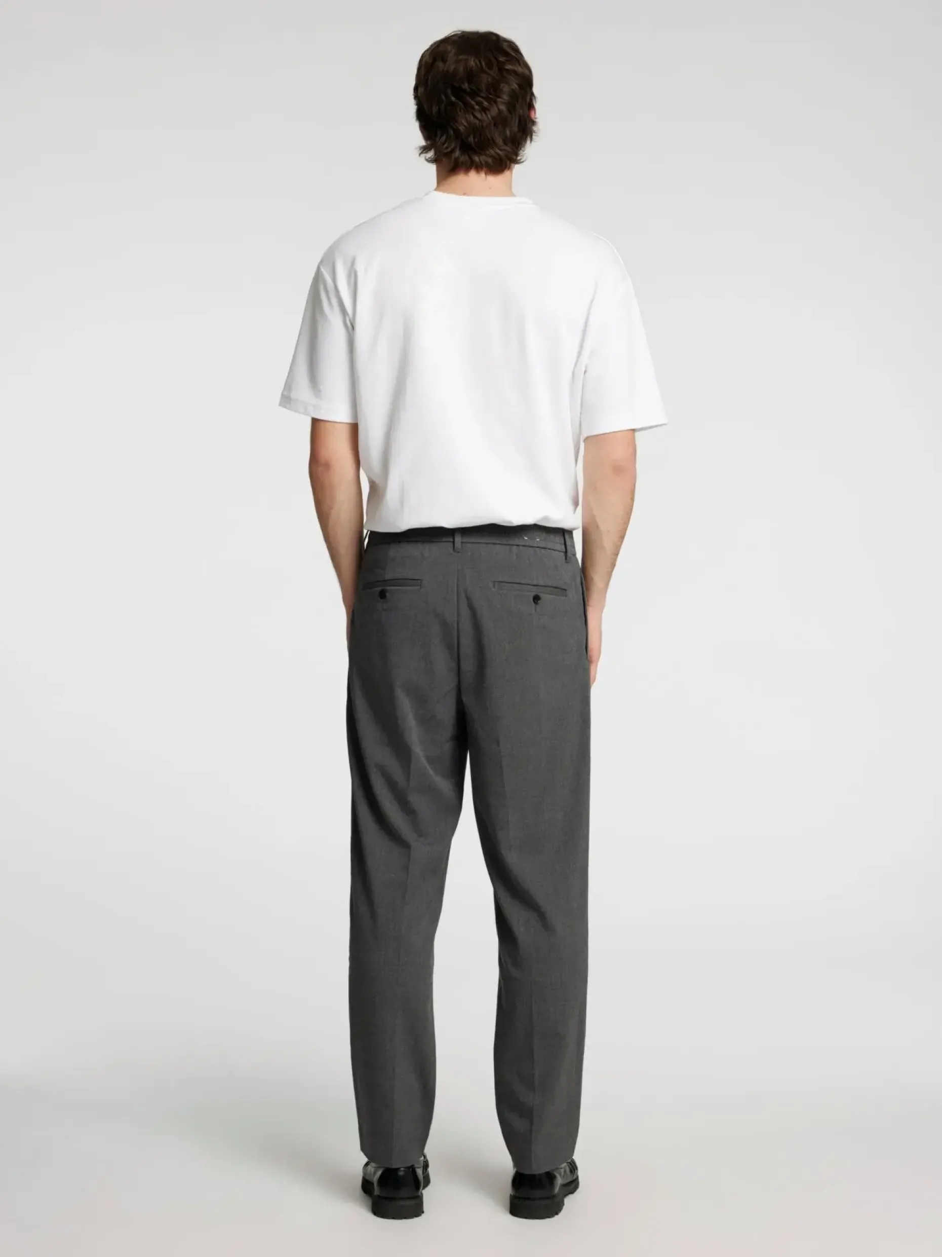 SELECTED HOMME Slh190-reg tapered leroy pleat housut