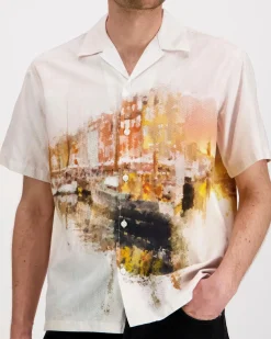 SELECTED HOMME Slhrelaxcarl aop ss shirt kauluspaita