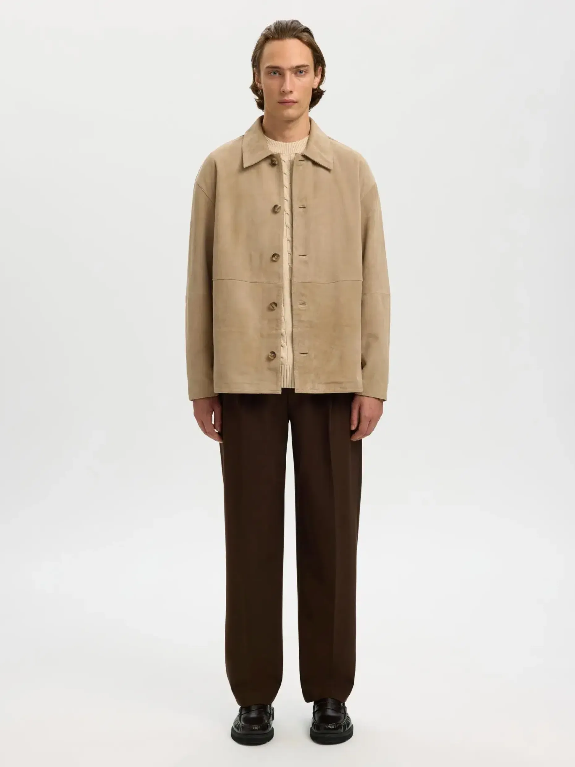 Selected Slhrory suede mokkapaitatakki