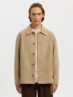 Selected Slhrory suede mokkapaitatakki