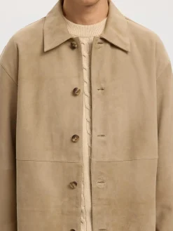 Selected Slhrory suede mokkapaitatakki